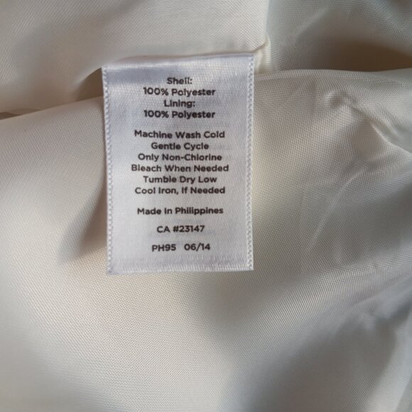 Like New Talbots Heritage Winter White Pants Lined Wide Leg Flat Front Size 10 - Picture 8 of 15